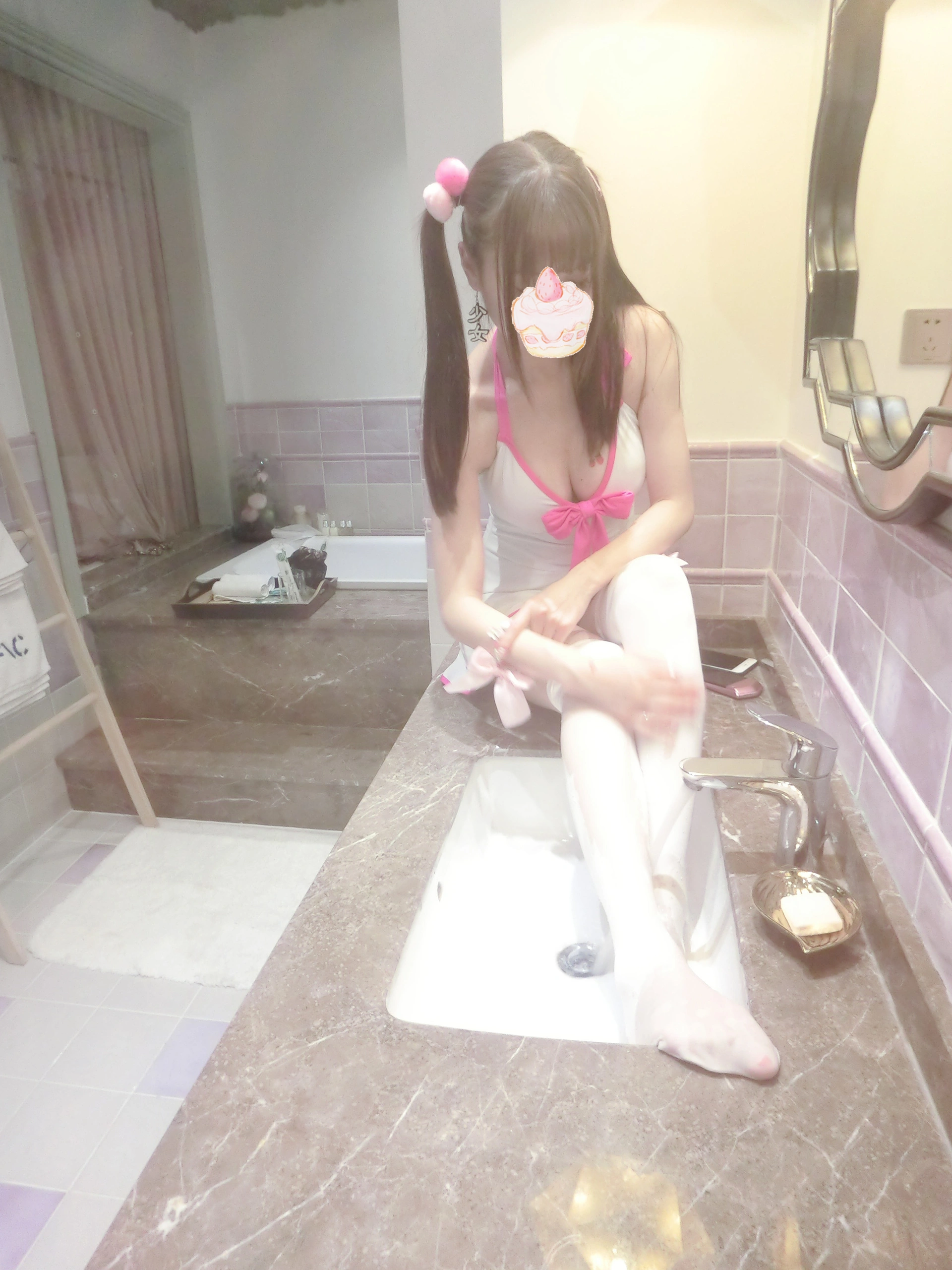 双马尾少女赛高酱 - NO.14 2019邻家女孩粉白死库水 3