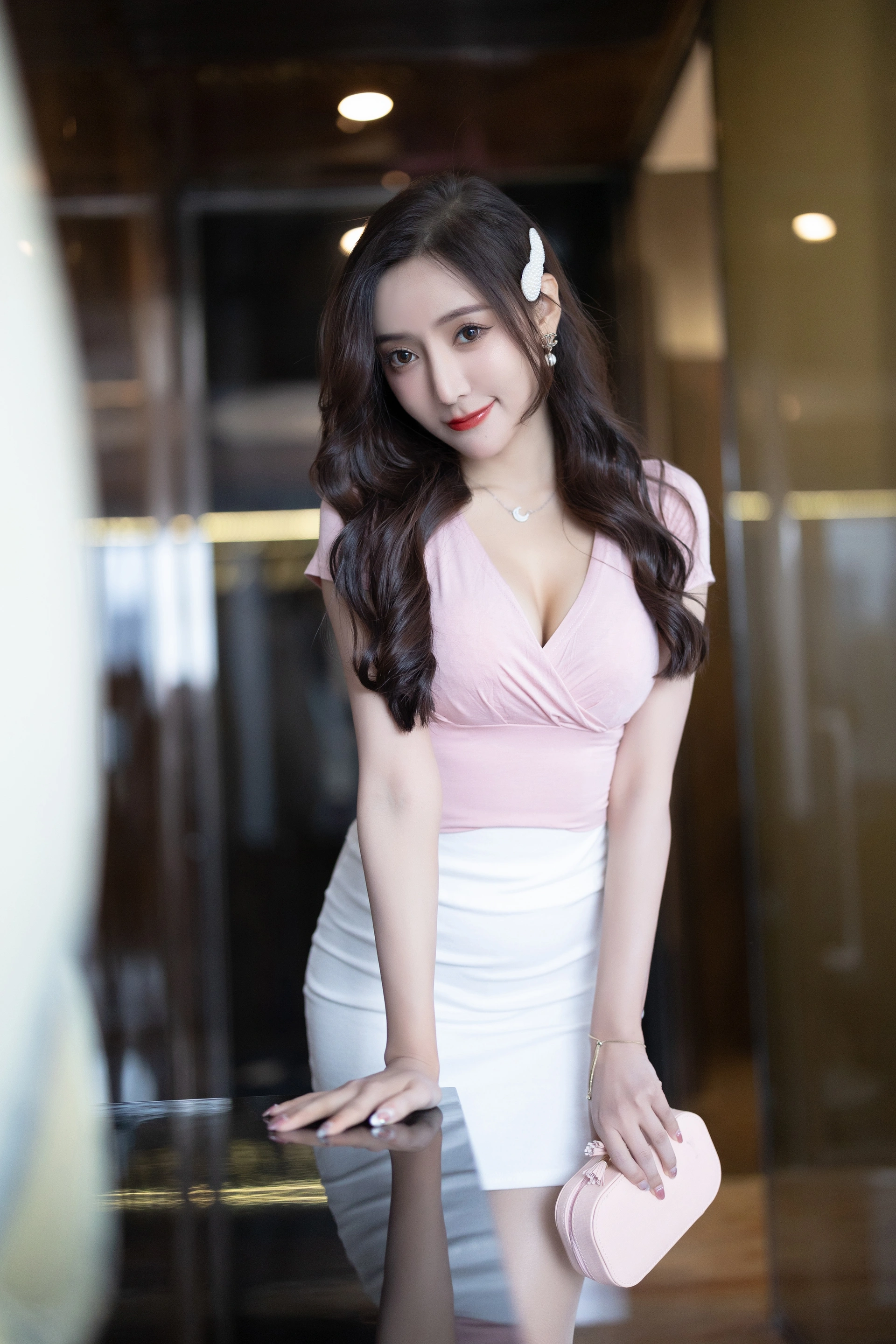 王馨瑶Yanni – NO.038 内购无水印 NO.4173 粉色上衣白裙 3